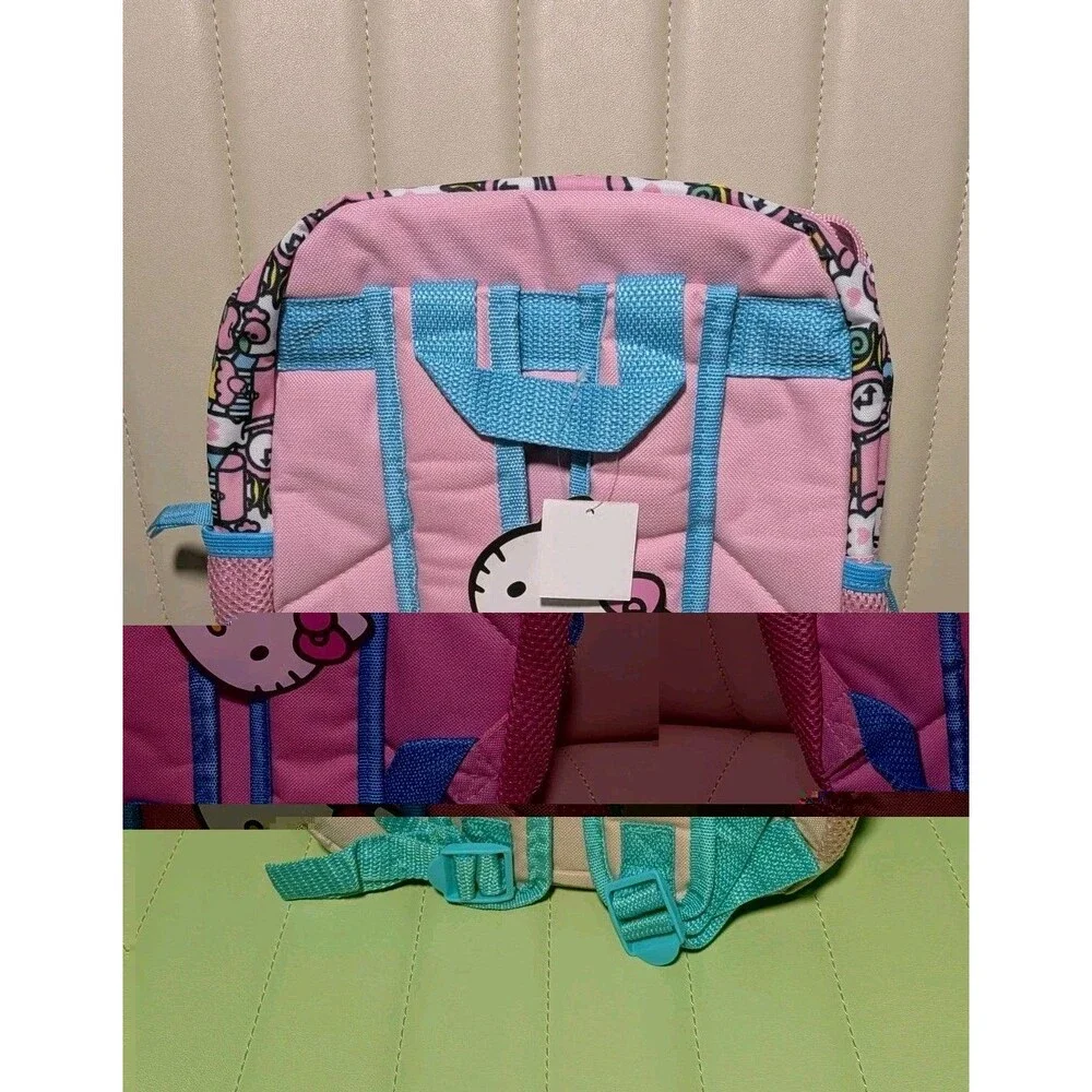 Hello Kitty Pink Small Backpack Rainbow Allover Print 12